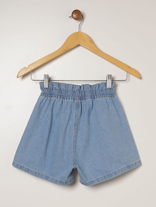 Short Jeans Juvenil Para Menina - AZUL
