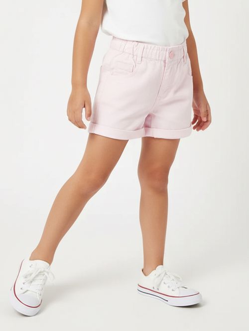 Short Sarja Clochard Infantil Para Menina- ROSA CLARO