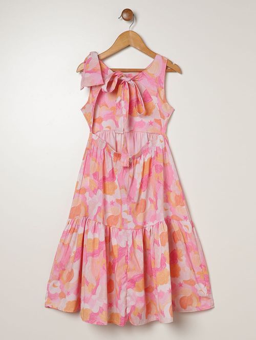 Vestido Laço Infantil Para Menina - ROSA