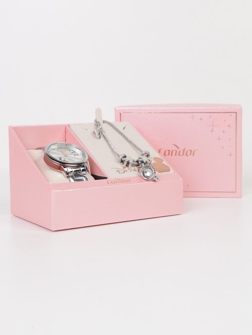 Relógio+Acessório Condor Feminino PRATA