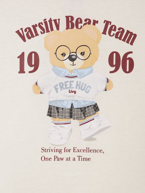 Conjunto Curto Juvenil Para Menina - OFF WHITE