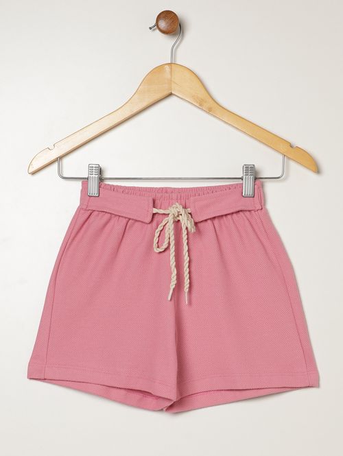 Short Moletinho Juvenil Para Menina- ROSA
