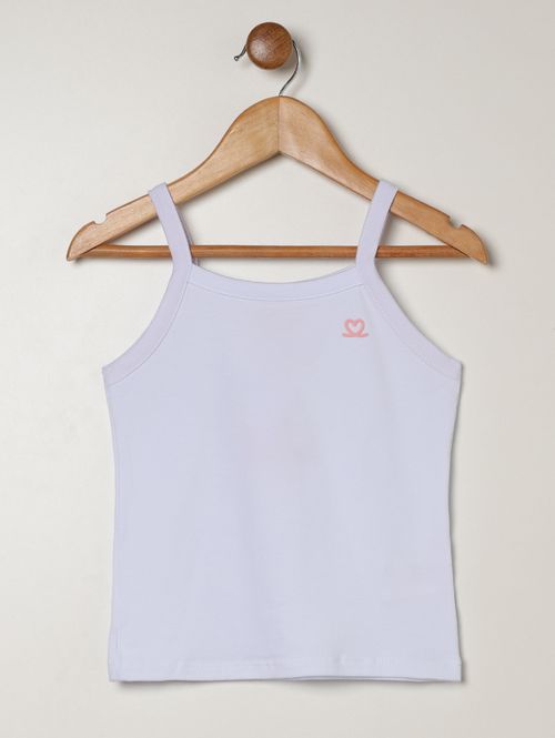 Blusa Regata Infantil Para Menina - BRANCO