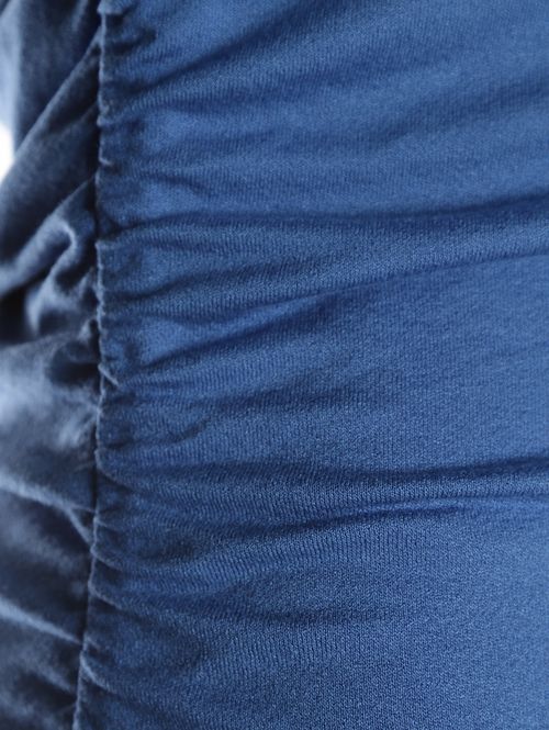 Vestido Frente única Barra Assimétrica Feminino AZUL