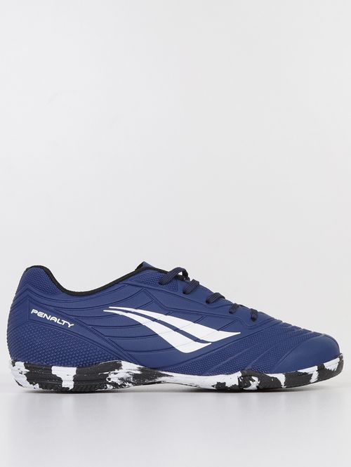 Chuteira Futsal Matis Penalty Juvenil Para Menino - MARINHO/BRANCO
