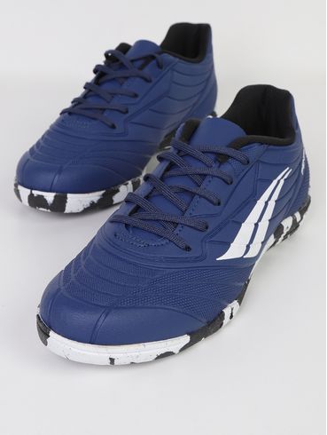 Chuteira Futsal Matis Penalty Juvenil Para Menino - MARINHO/BRANCO