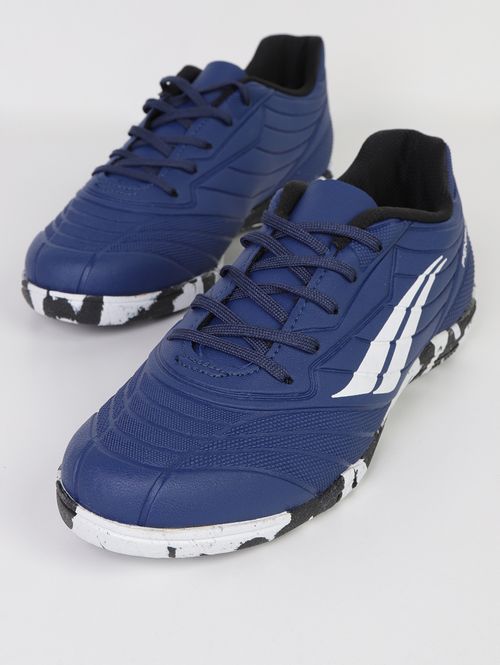 Chuteira Futsal Matis Penalty Juvenil Para Menino - MARINHO/BRANCO