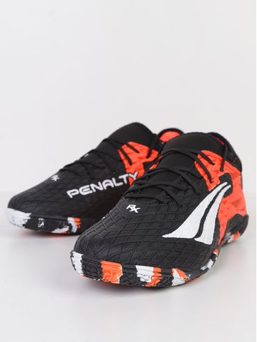 Chuteira RX Locker Y3 Penalty Juvenil Para Menino - PRETO/LARANJA