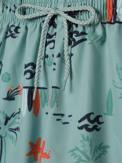 Bermuda Estampado Infantil Para Menino - VERDE