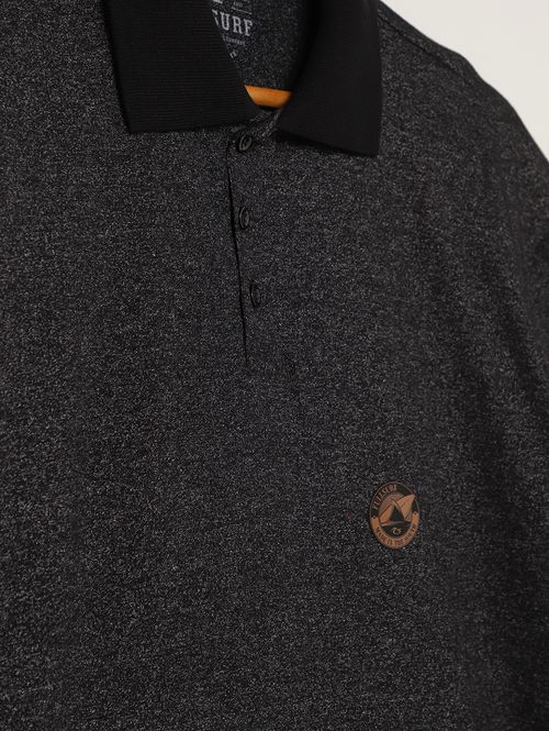 Polo Malha Sensation Plus Size Masculina PRETO