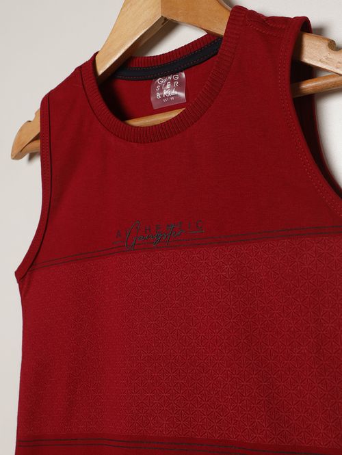 Camiseta Estampada Gangster Infantil Para Menino- VINHO