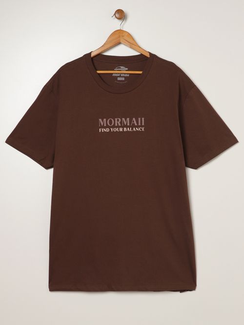 Camiseta Estampada Mormaii Plus Size Masculina MARROM