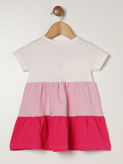 Vestido Hello Kitty Infantil Para Bebê Menina - OFF WHITE/ROSA/PINK