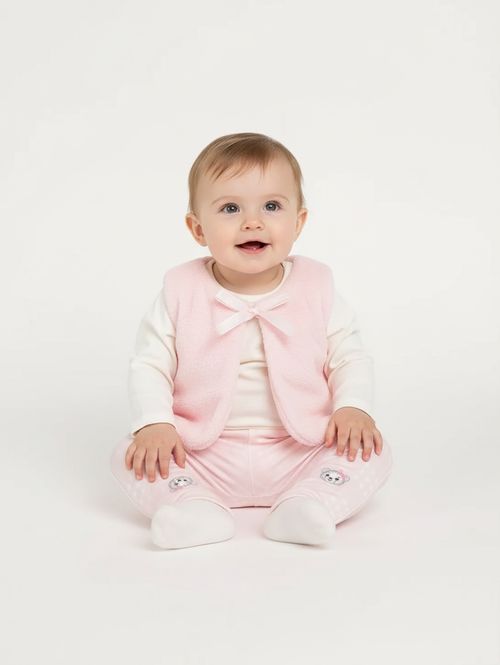 Conjunto Longo Infantil Para Bebê - ROSA