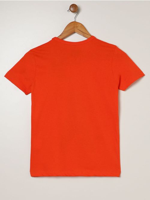 Camiseta Naruto Manga Curta Juvenil Para Menino- LARANJA