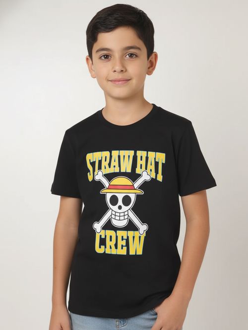 Camiseta Manga Curta Juvenil Para Menino - PRETO