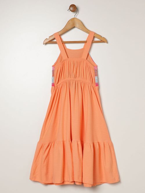 Vestido Infantil Para Menina - LARANJA