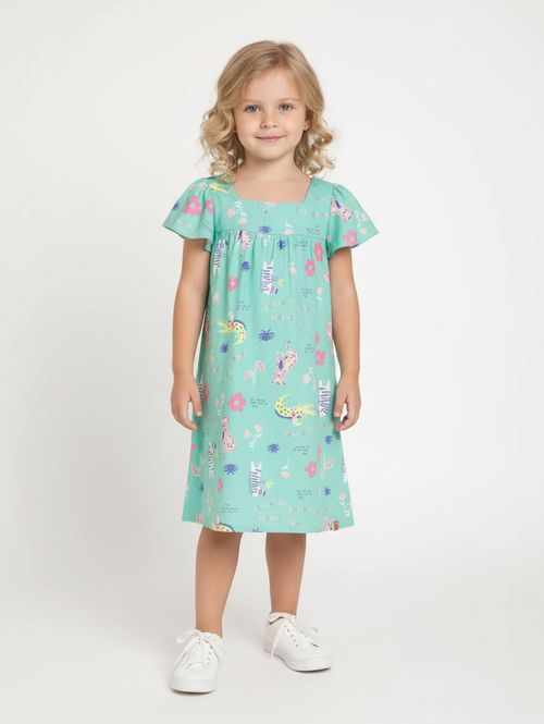 Vestido Infantil Para Menina - VERDE