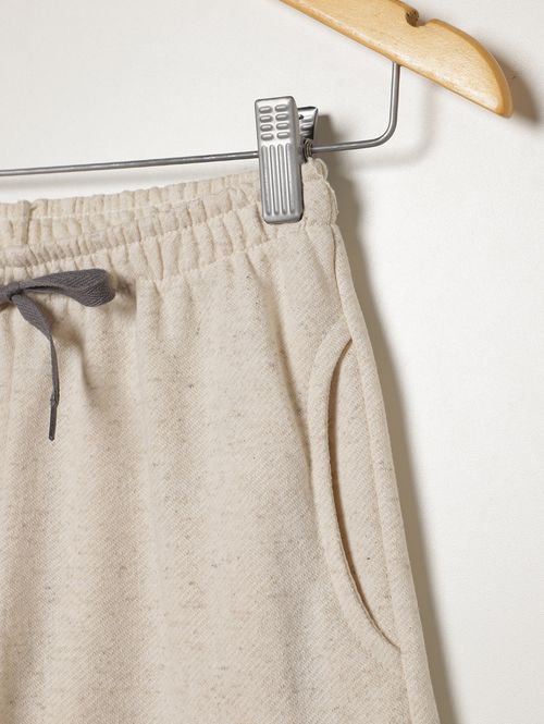 Bermuda Moletinho Juvenil Para Menino - OFF WHITE