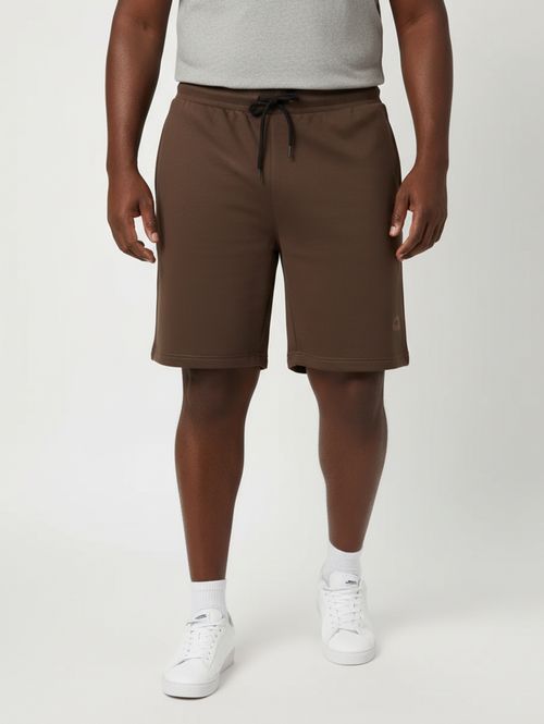Bermuda Moletinho Plus Size Masculina MARROM