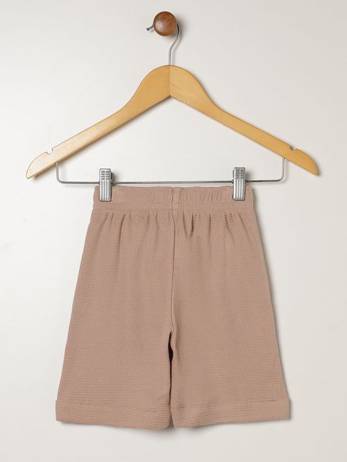 Bermuda Malha Infantil Para Menino - BEGE