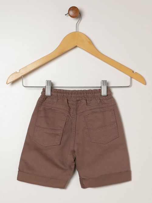 Bermuda Sarja Infantil Para Menino - MARROM