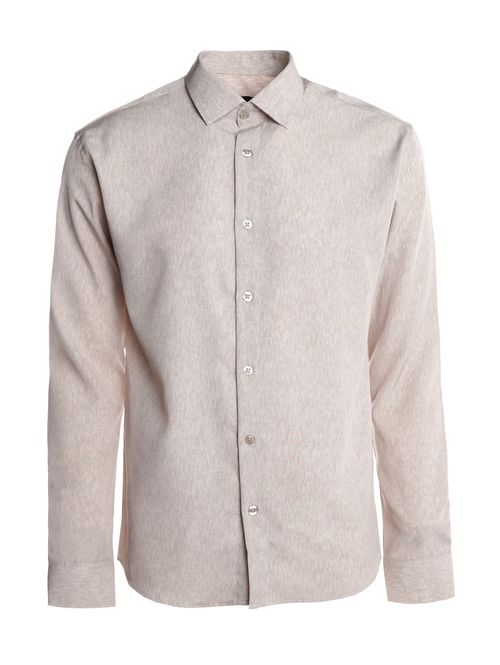 Camisa Regular Spandex Melange Masculina CINZA