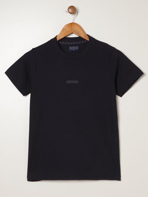 Camiseta Manga Curta Gangster Juvenil Para Menino MARINHO