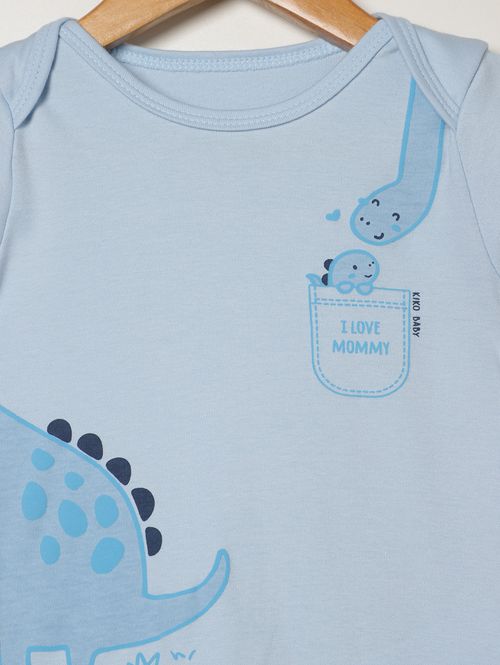 Macacão Estampado Infantil Para Bebê - AZUL