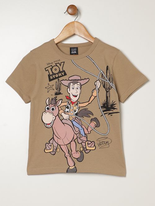 Camiseta Toy Story Infantil Para Menino - MARROM