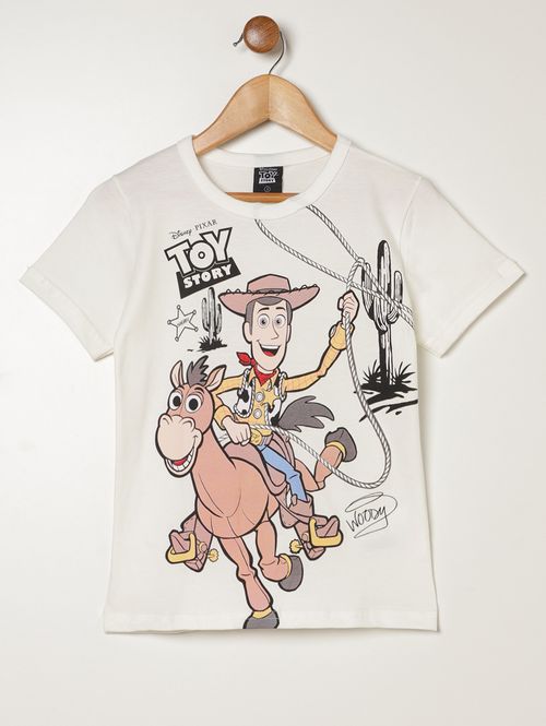 Camiseta Toy Story Infantil Para Menino - NATURAL