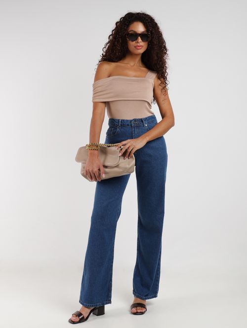 Calça Jeans Wide Leg Feminino AZUL