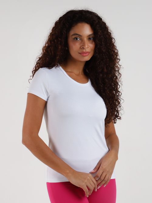 Camiseta Dry Fit Manga Curta Feminina BRANCO