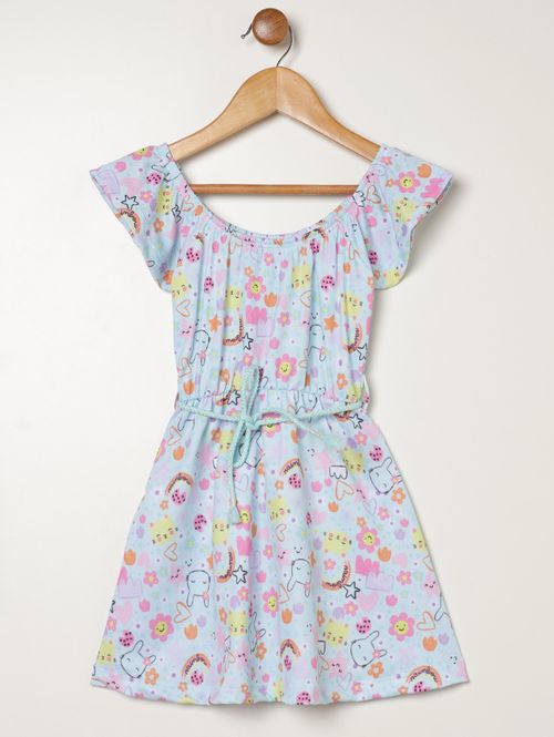 Vestido Infantil Para Menina - AZUL