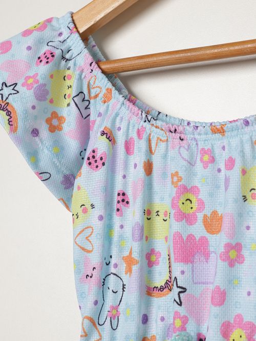 Vestido Infantil Para Menina - AZUL