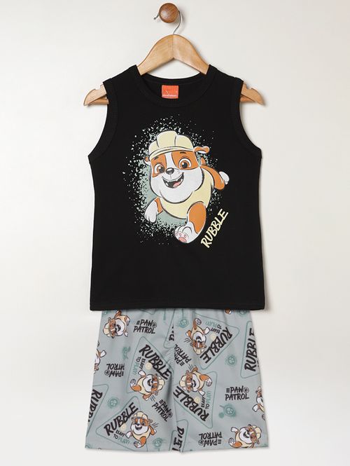 Conjunto Patrulha Canina Infantil Para Menino - PRETO