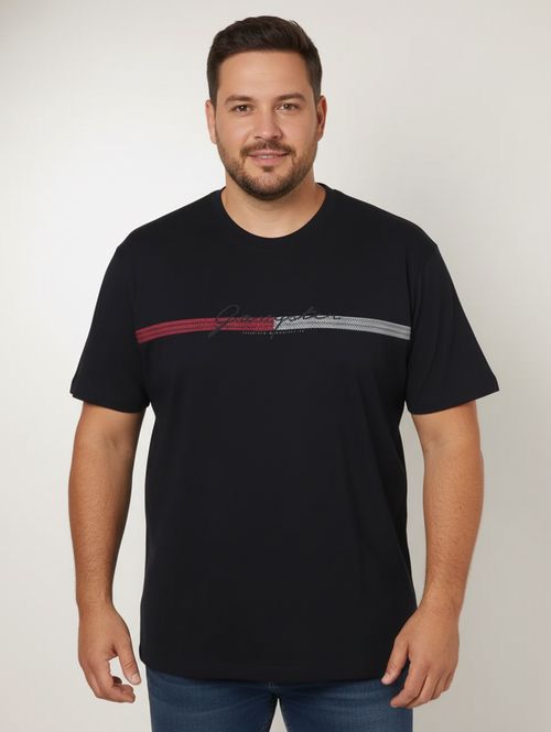 Camiseta Manga Curta Plus Size Masculina MARINHO
