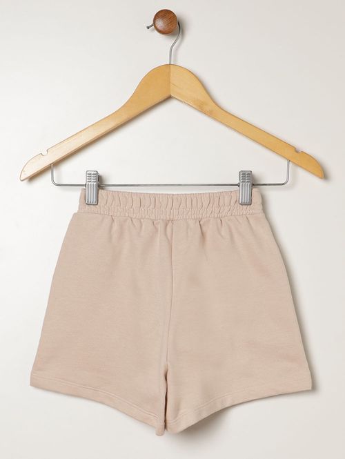 Short Moletinho Juvenil Para Menina - BEGE