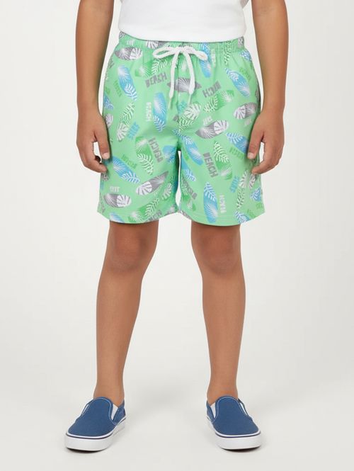 Bermuda Tactel Sublimado Infantil Para Menino- VERDE