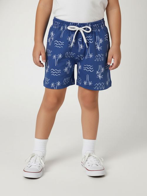 Bermuda Estampada Infantil Para Menino - MARINHO