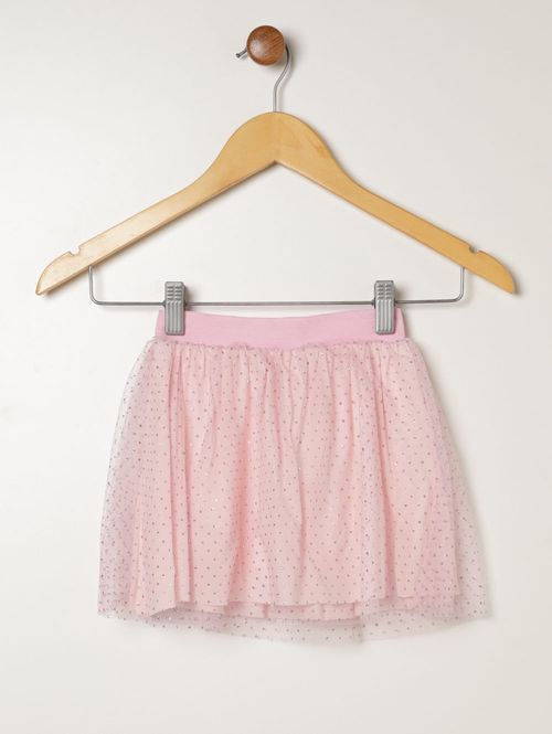 Saia Com Tule Infantil Para Menina - ROSA