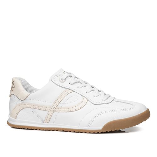Tênis Pegada Feminino em Couro Branco 212804-01