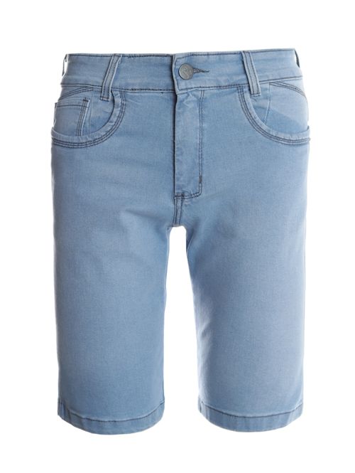 Bermuda Jeans Delavê Lixado Bivik Masculina AZUL