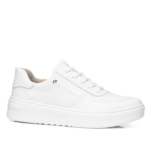 Tênis Pegada Feminino em Couro Branco 213101-01