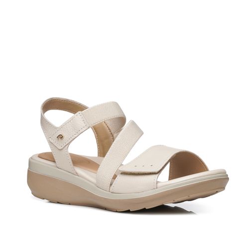 Sandália Pegada Feminino em Couro Off White 232711-01