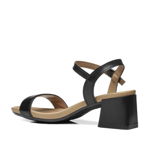 Sandália Pegada Feminino em Couro Preto 234306-03