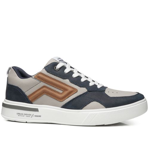 Tênis Casual Pegada Masculino em Couro Silver 111951-09