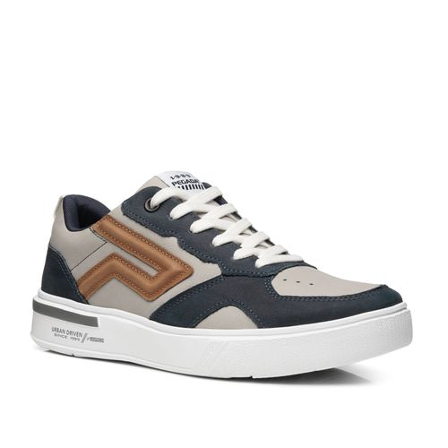 Tênis Casual Pegada Masculino em Couro Silver 111951-09