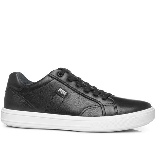 Tênis Casual Pegada Masculino em Couro Preto 111506-03