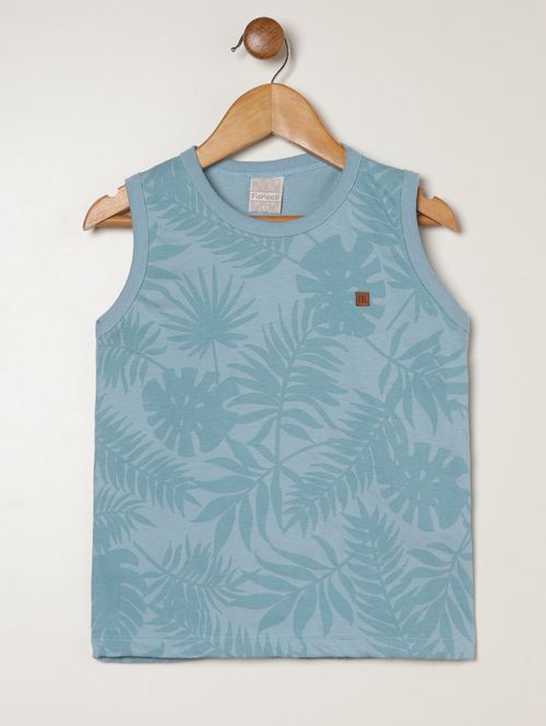 Camiseta Regata Estampada Infantil Para Menino - AZUL